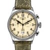 Iron Annie Flight Control Chronograph Leather Strap Beige Full Luminous Dial Automatic 51865 Men's Watch