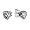 Pandora Elevated Heart Stud Earrings 298427C01 For Women