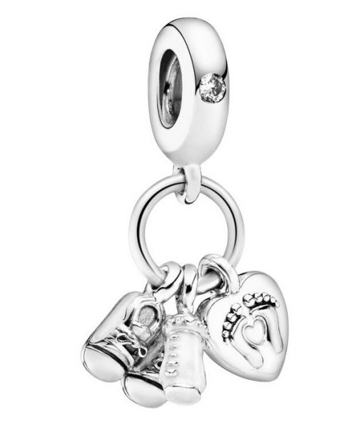 Pandora Baby Bottle and Shoes Dangle Charm 798106CZ For Women