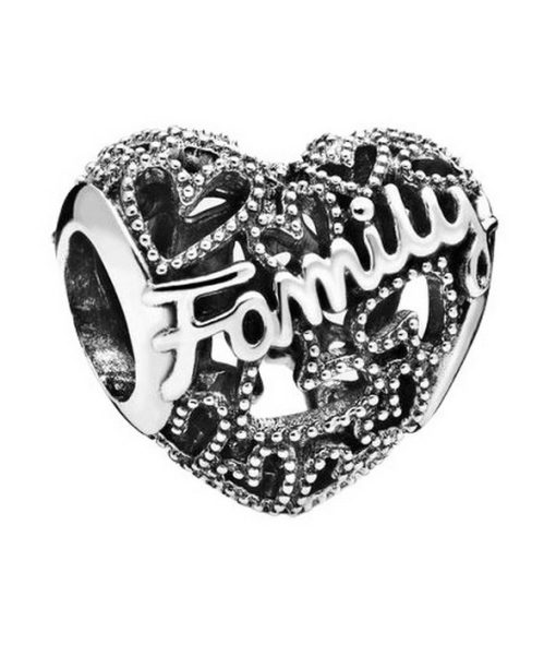 Pandora Family Heart Sterling Silver Charm 798571C00 For Women