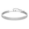 Swarovski Matrix Clear Crystals And Rhodium Plated Tennis Bracelet 5221397 For Women