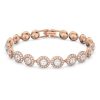 Swarovski Una Angelic Clear Crystals And Rose Gold Tone Plated Tennis Bracelet 5240513 For Women