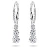 Swarovski Stilla Attract Rhodium Plated And Zirconia Hoop Earrings 5416155 For Women